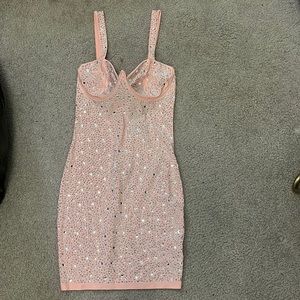Beautiful mini dress with diamond studs